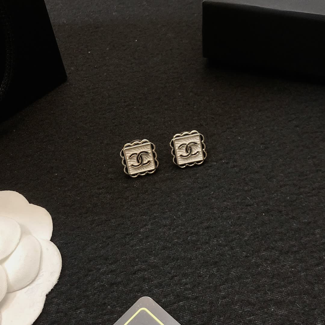 Chanel CC Logo Earrings