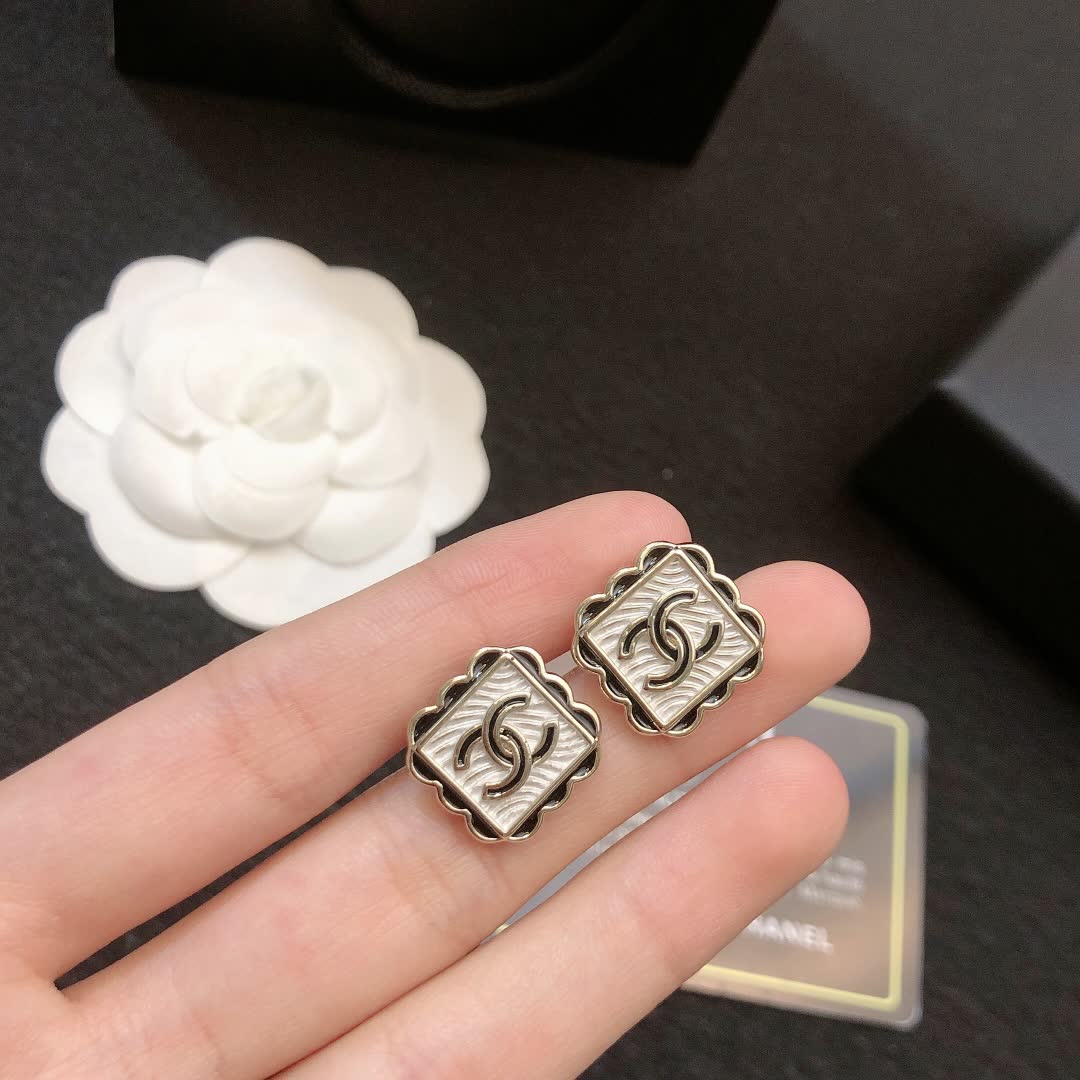 Chanel CC Logo Earrings