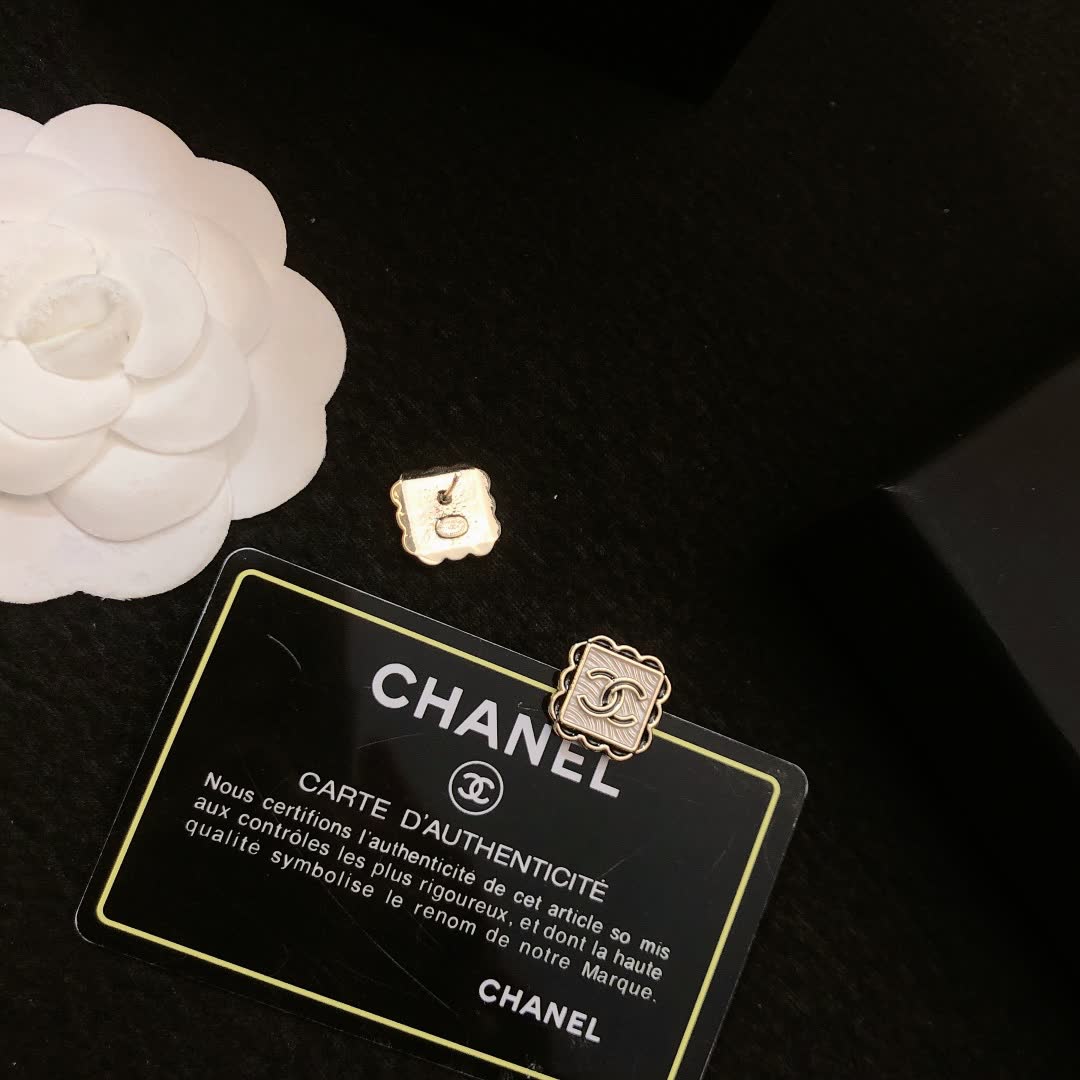 Chanel CC Logo Earrings