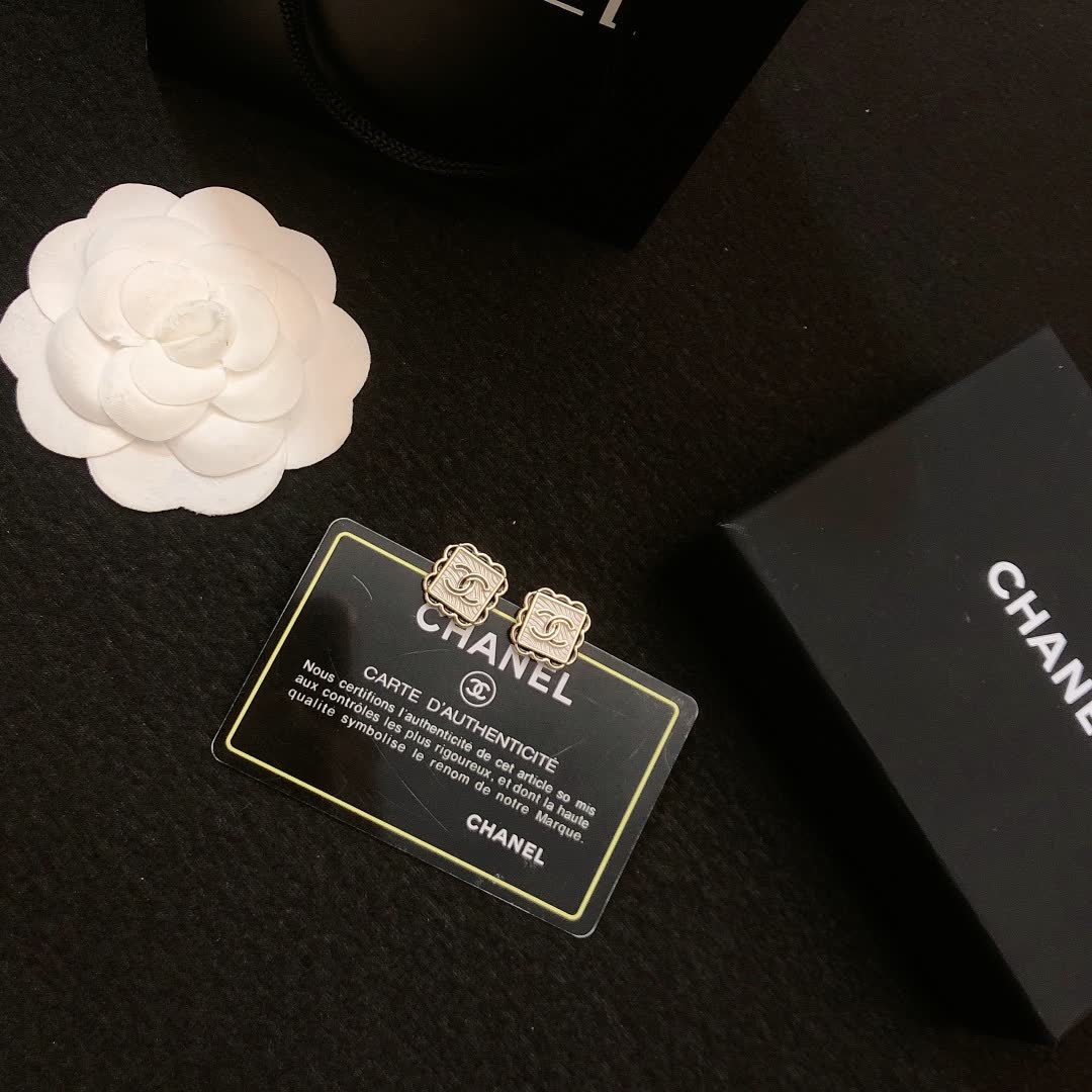 Chanel CC Logo Earrings