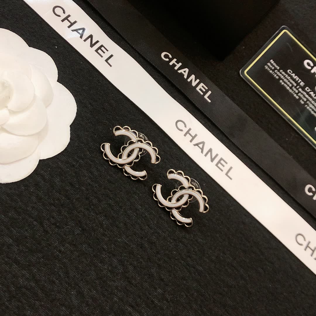 Chanel CC Logo Earrings