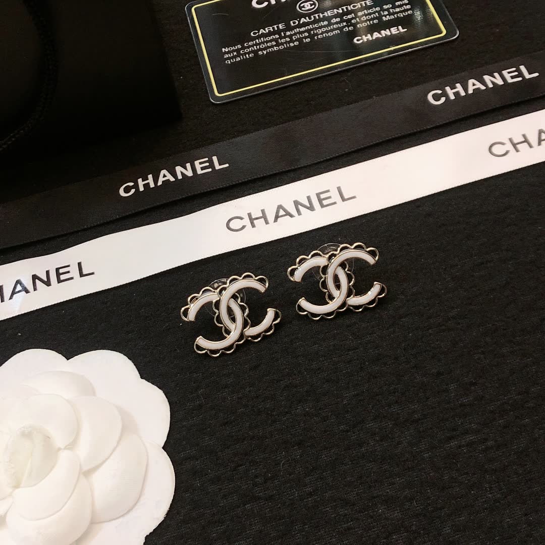 Chanel CC Logo Earrings