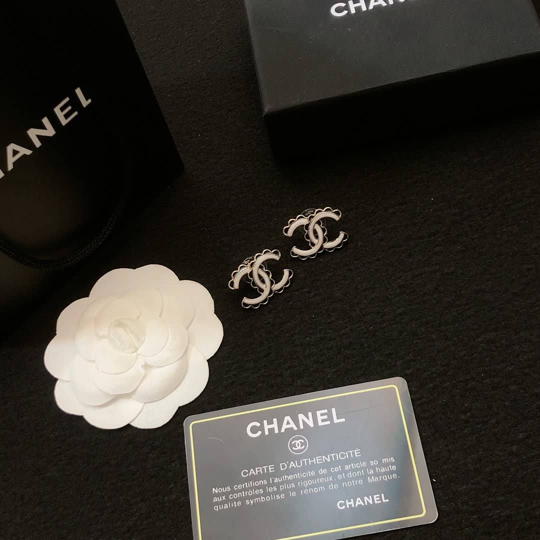 Chanel CC Logo Earrings