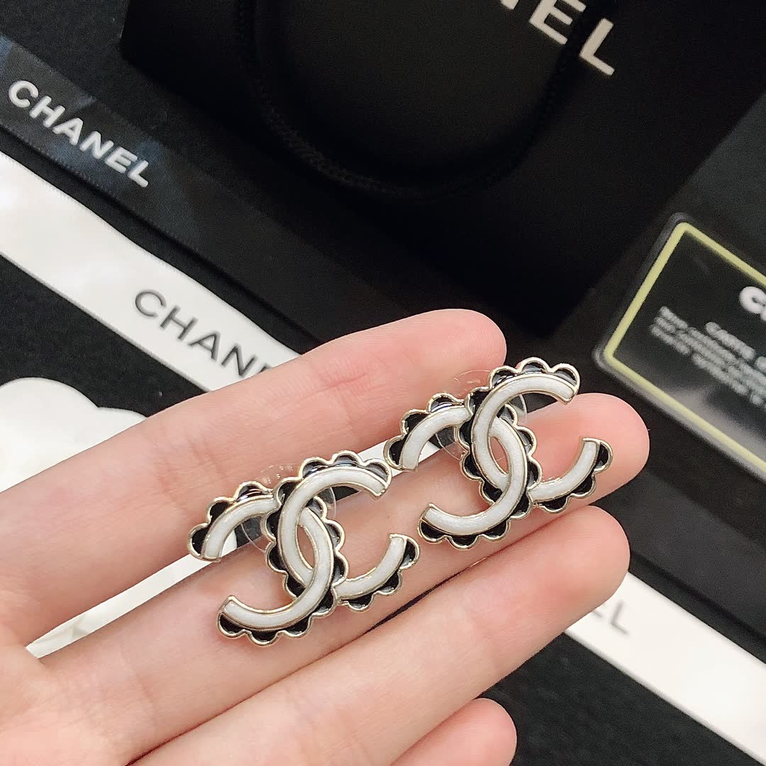 Chanel CC Logo Earrings