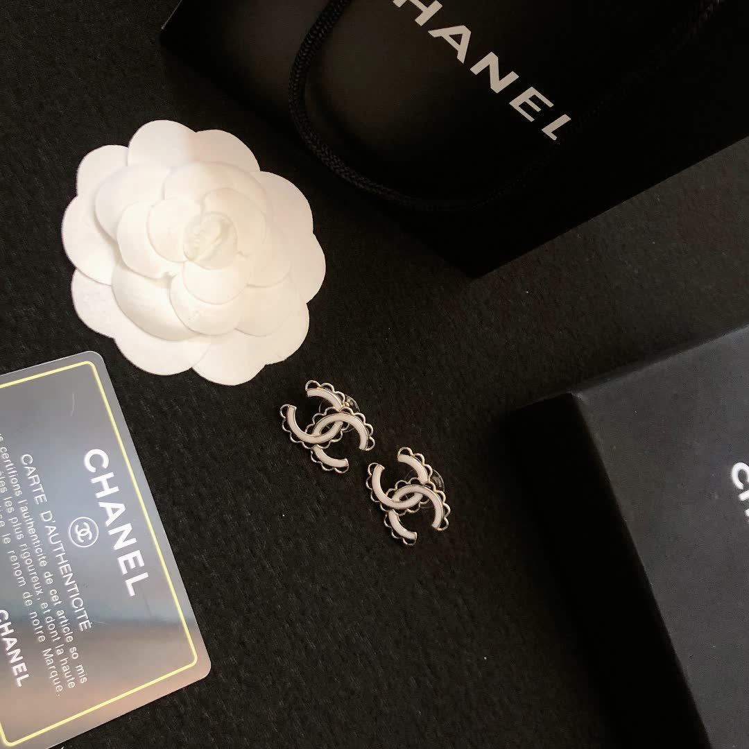 Chanel CC Logo Earrings