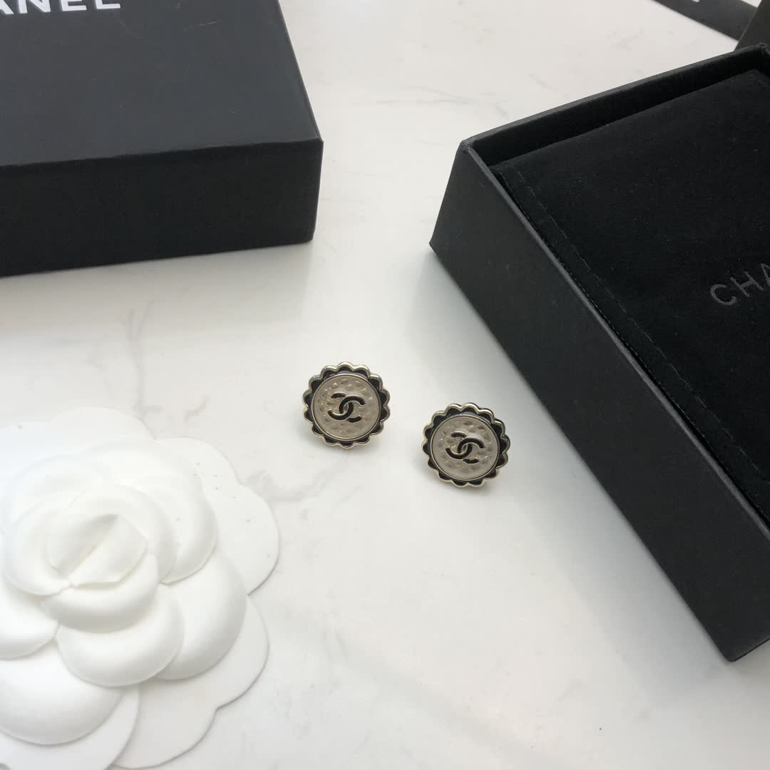 Chanel CC Logo Earrings