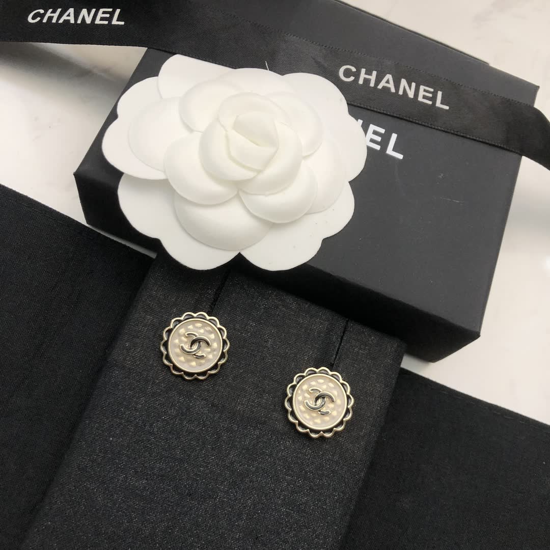 Chanel CC Logo Earrings