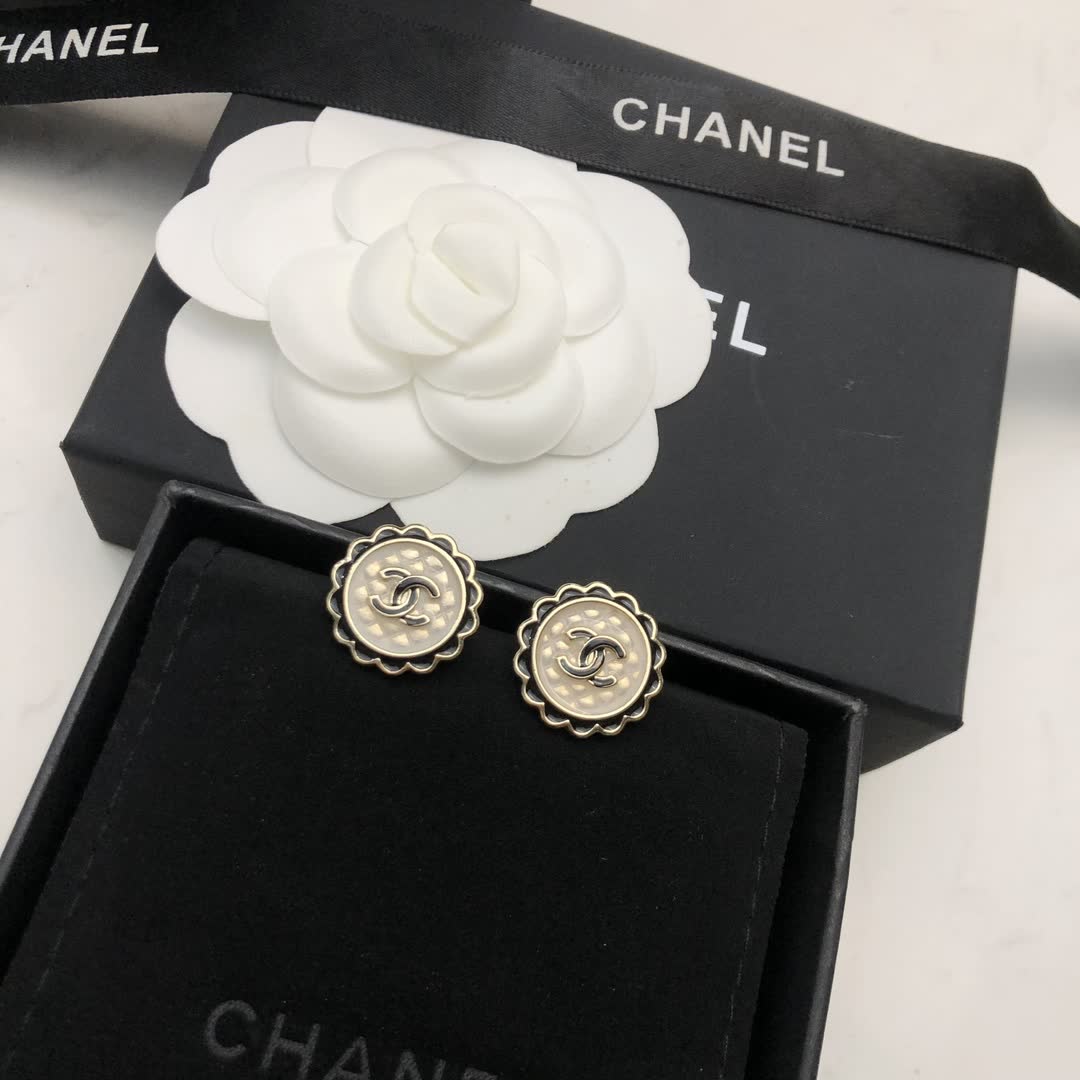 Chanel CC Logo Earrings