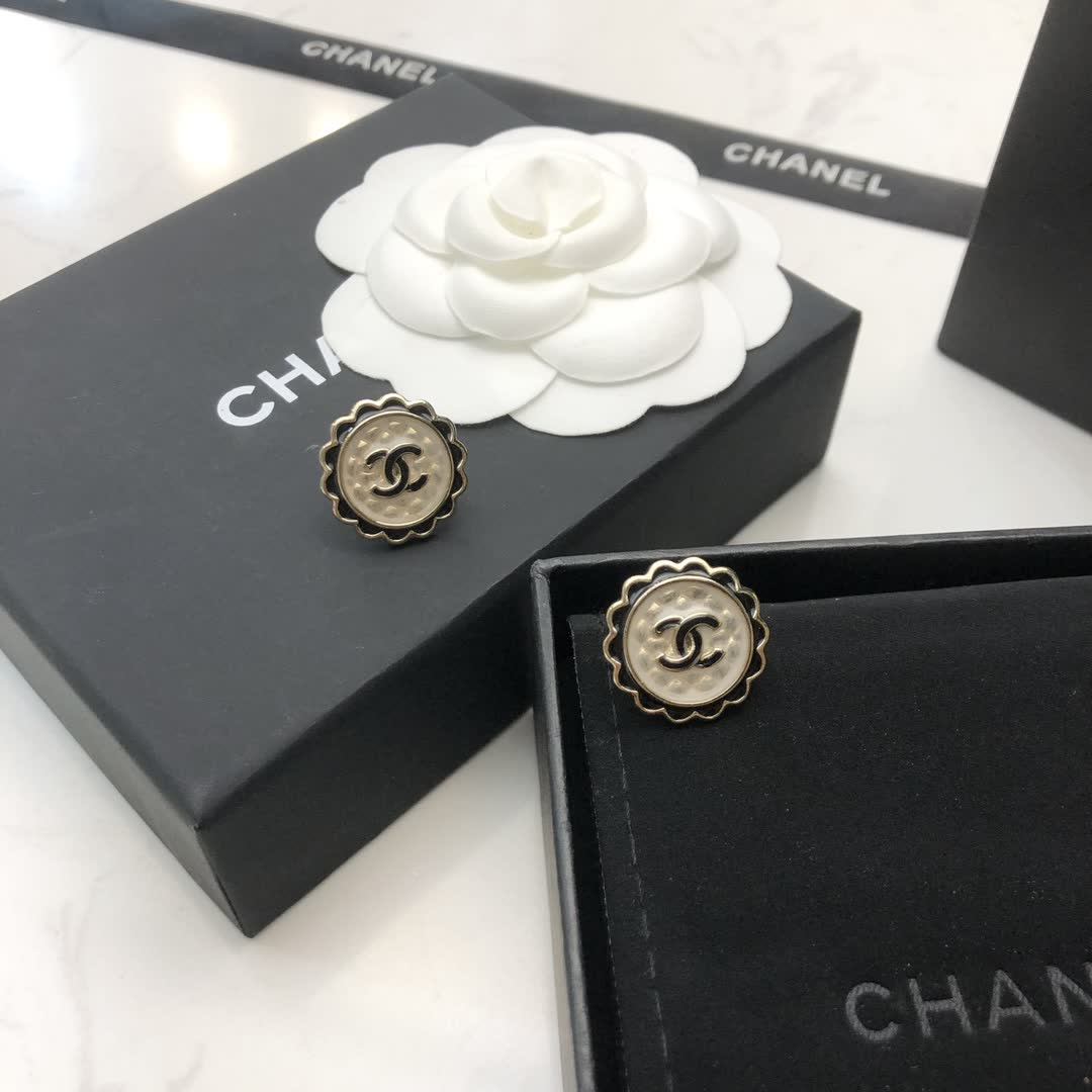 Chanel CC Logo Earrings