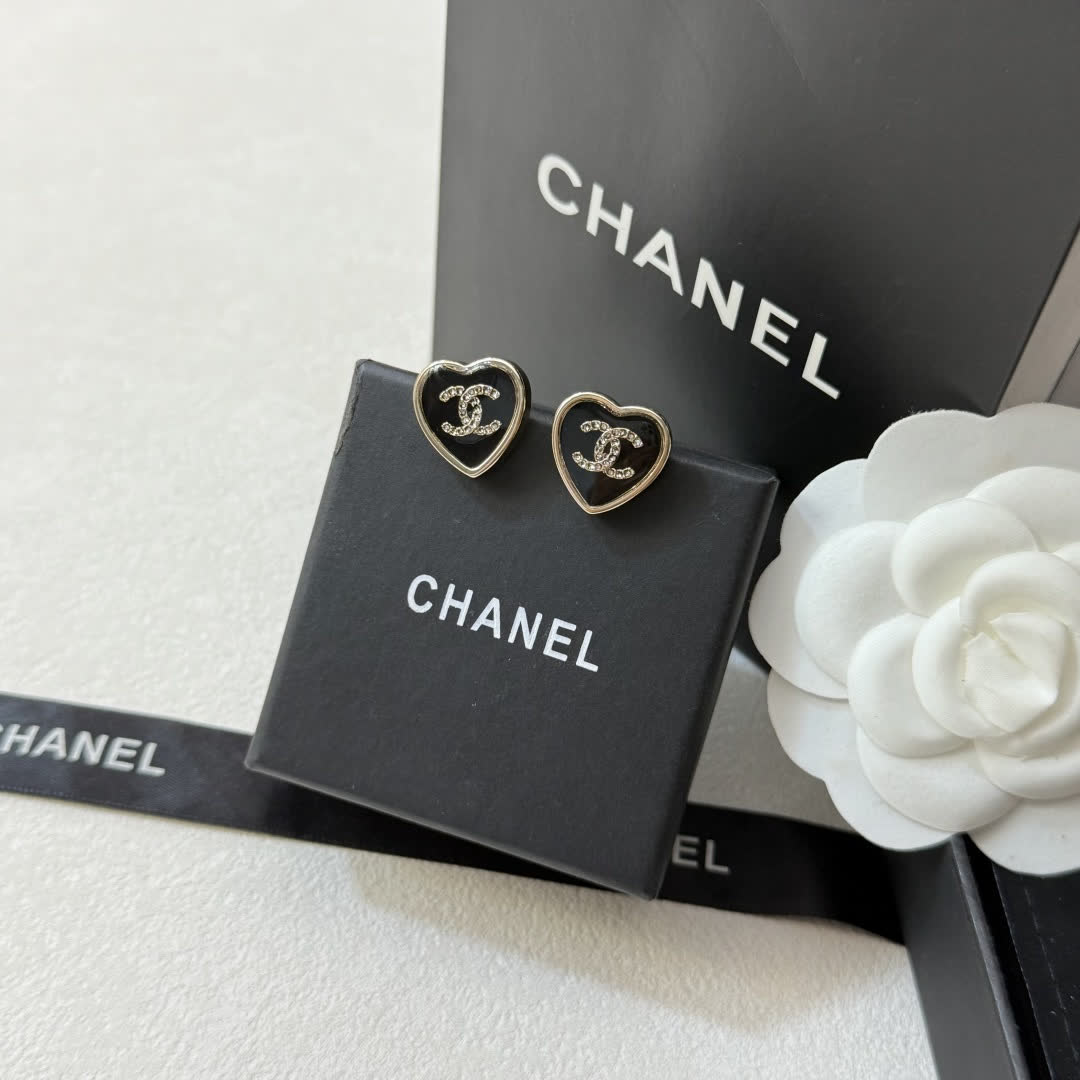 Chanel Heart Shaped Earrings Chanel Heart Shaped Earrings