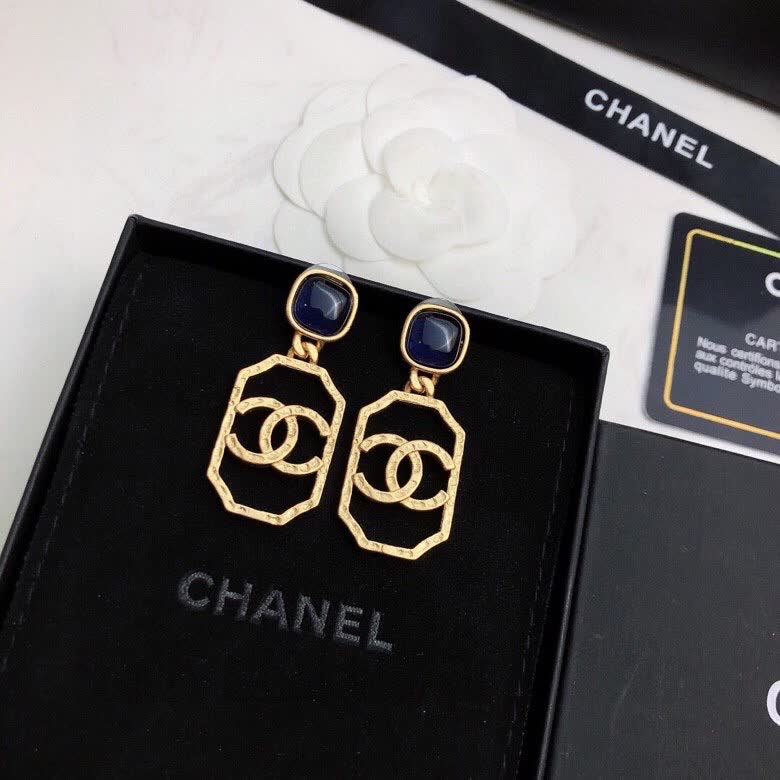 Chanel CC Logo Earrings