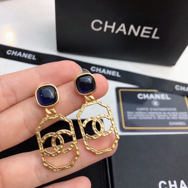 Chanel CC Logo Earrings