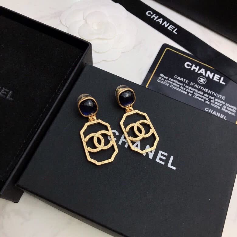 Chanel CC Logo Earrings