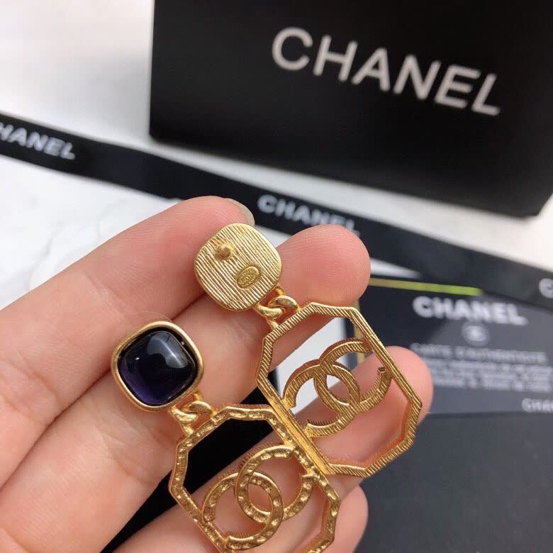 Chanel CC Logo Earrings