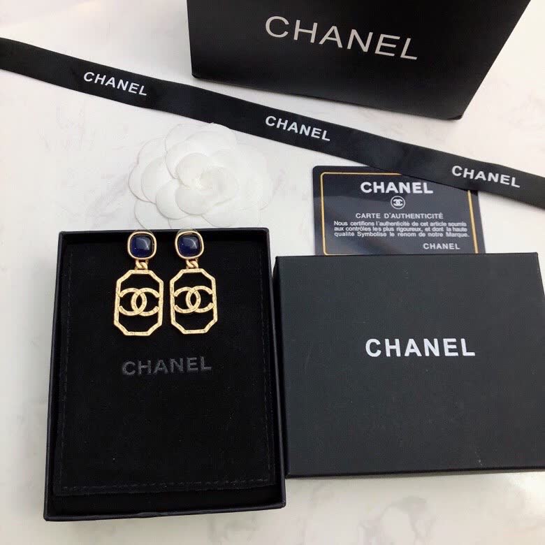 Chanel CC Logo Earrings
