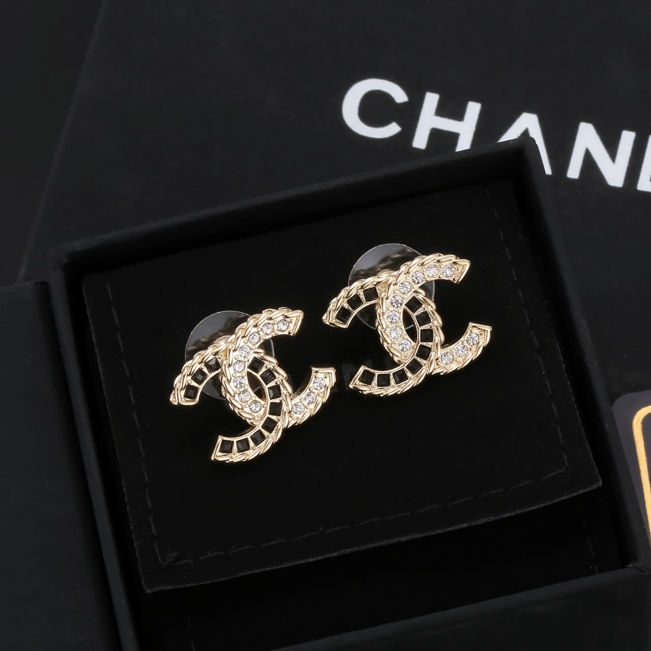 Chanel CC Logo Stud Earrings