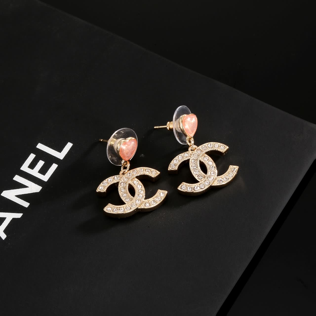 Chanel CC Logo Crystal Earrings Chanel CC Logo Crystal Earrings