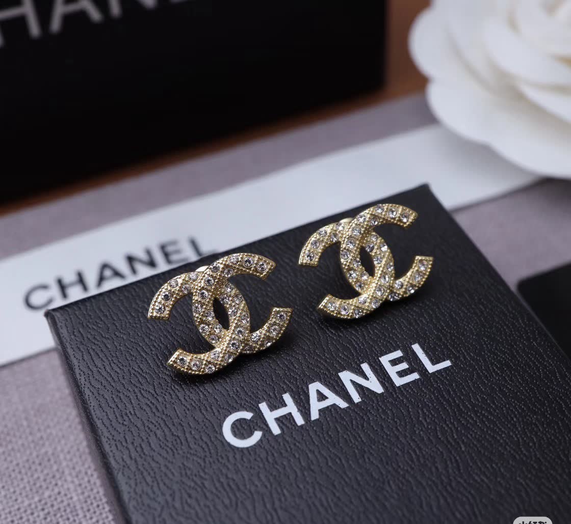 Chanel CC Logo Earrings