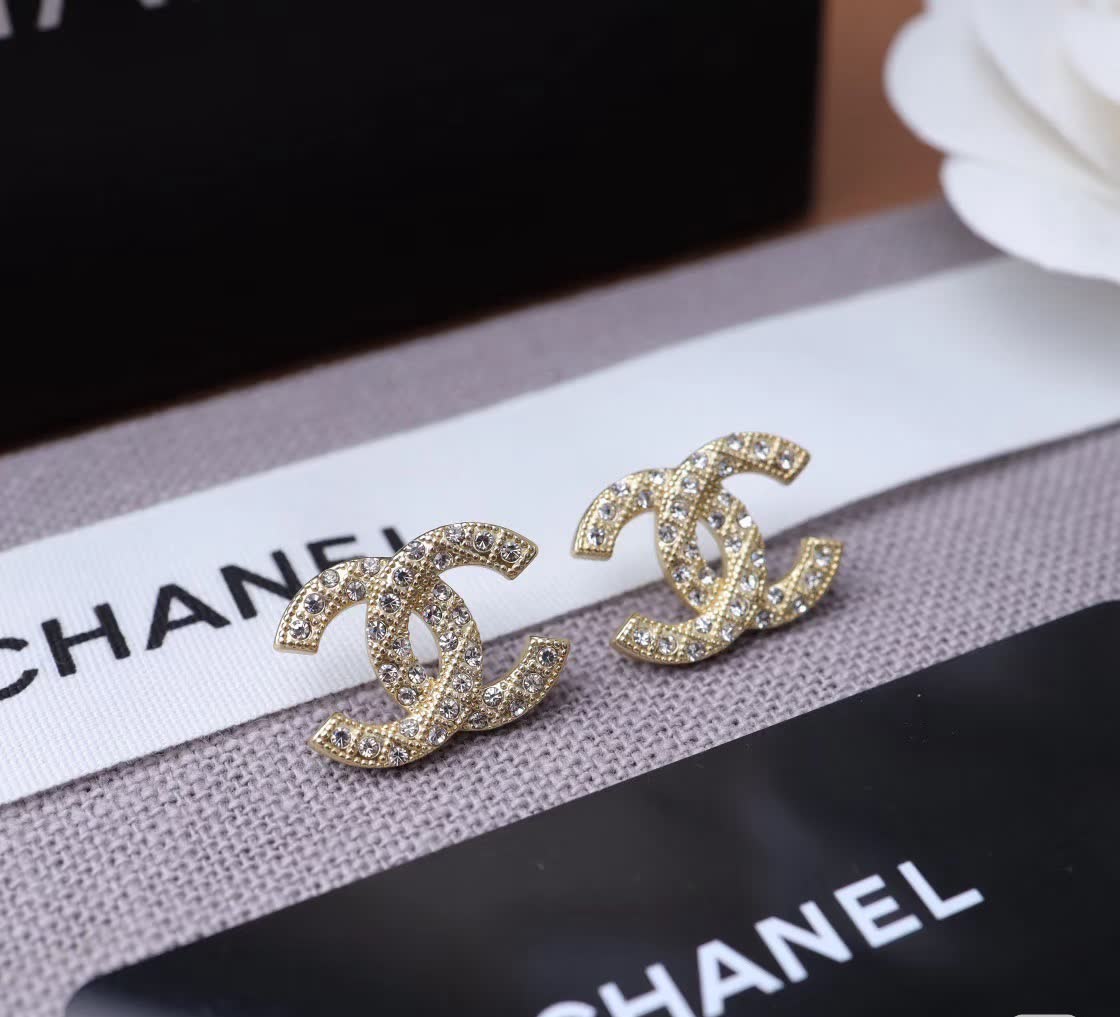 Chanel CC Logo Earrings