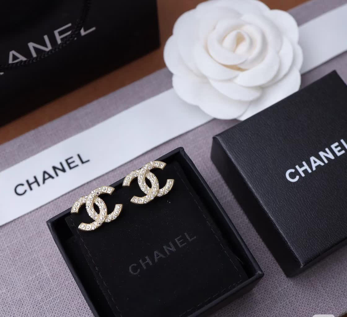 Chanel CC Logo Earrings