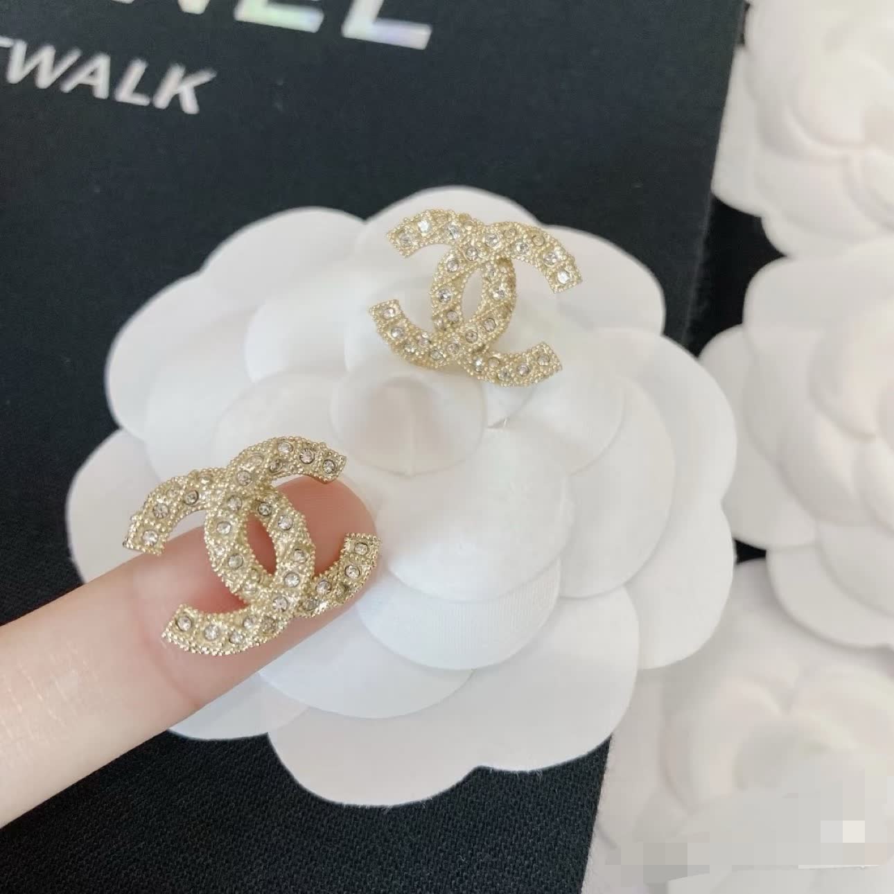 Chanel CC Logo Earrings