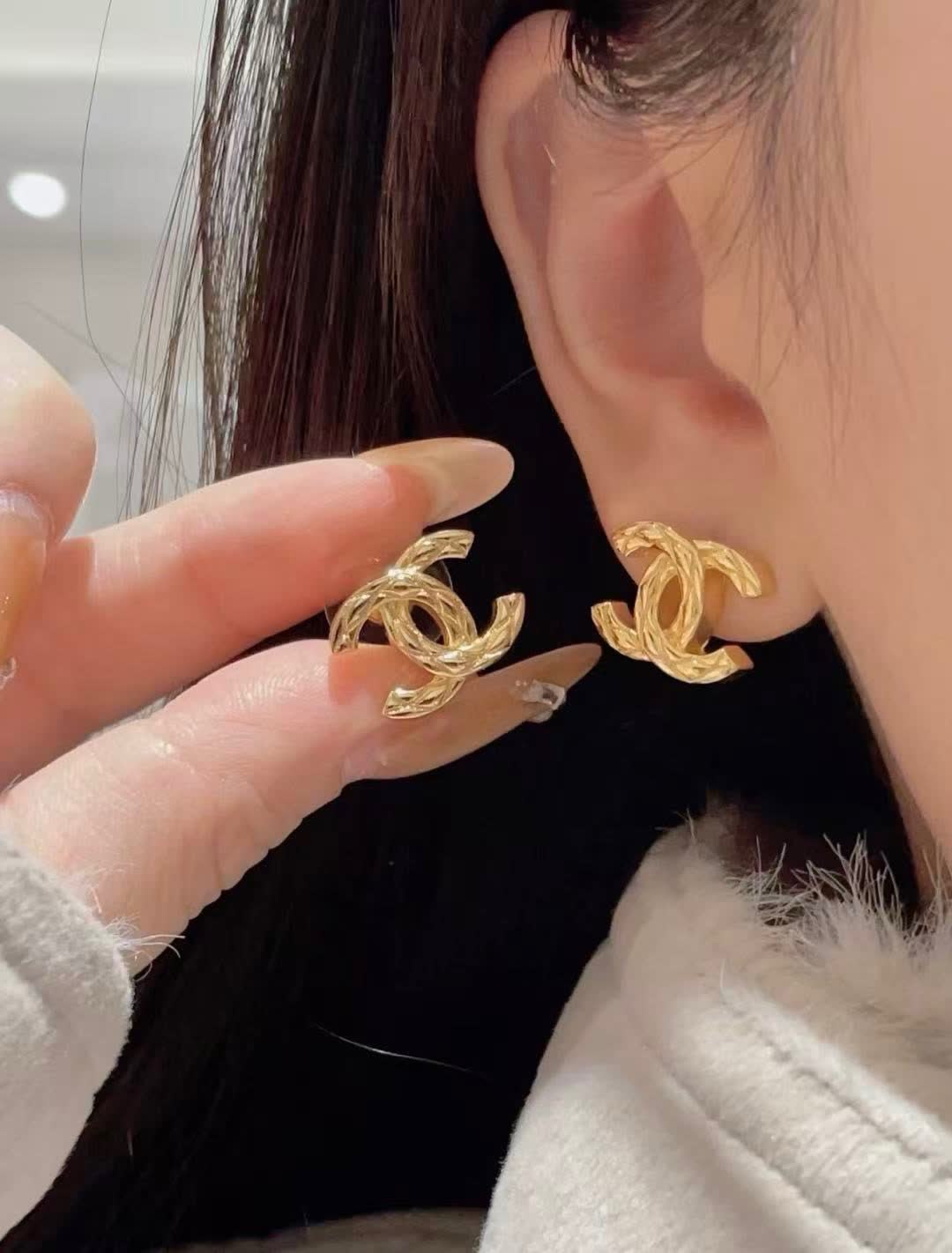 Chanel Gold Hoop Earrings
