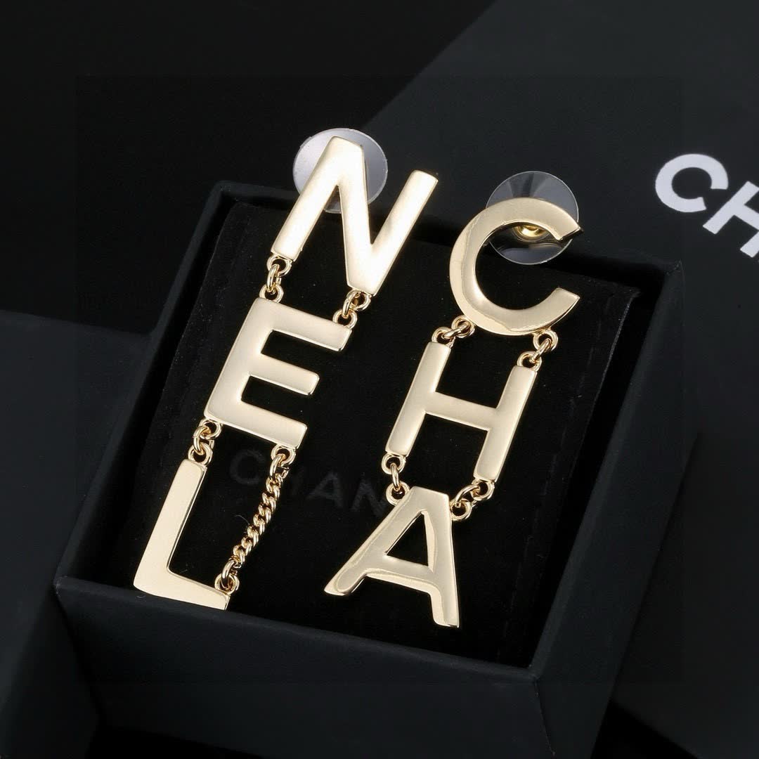 Chanel Logo Earrings