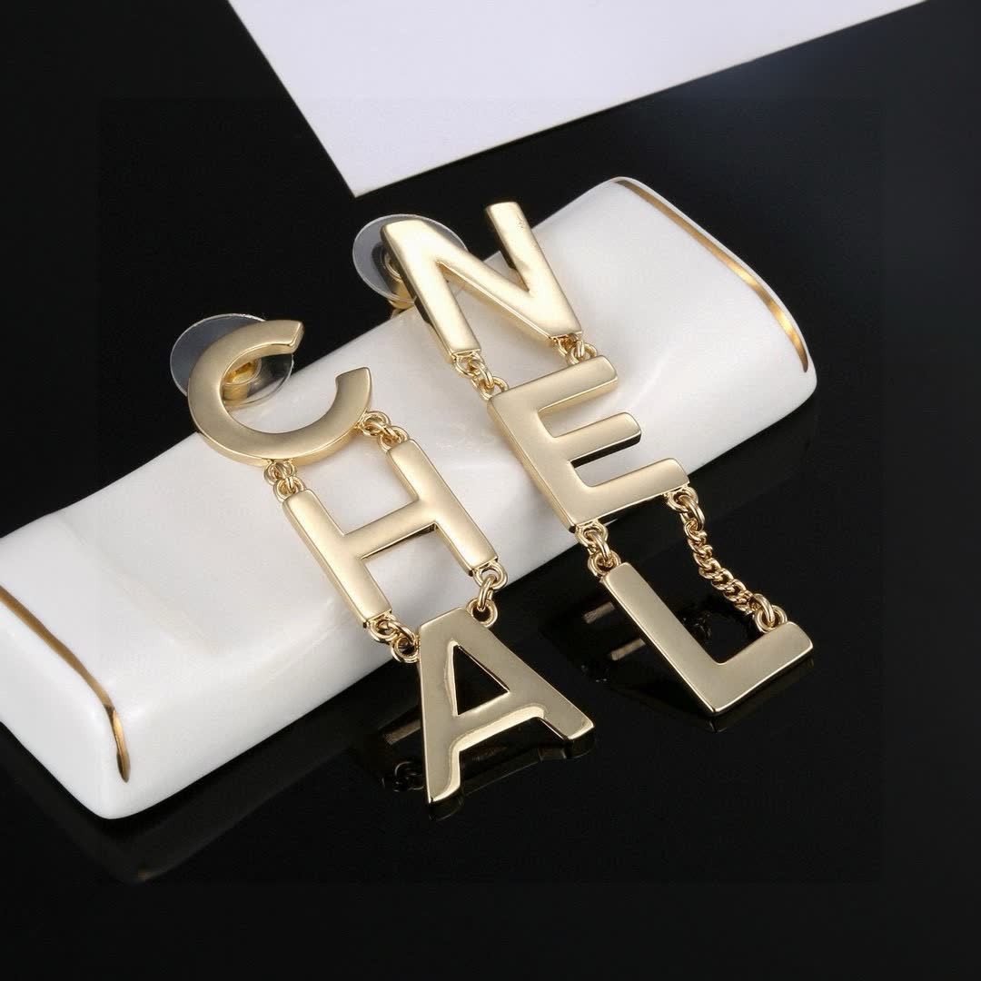 Chanel Logo Earrings