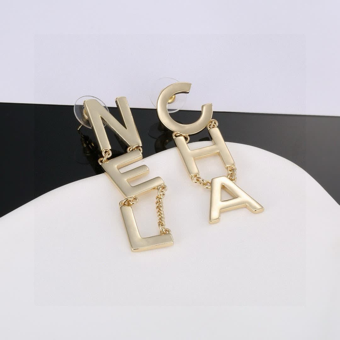 Chanel Logo Earrings
