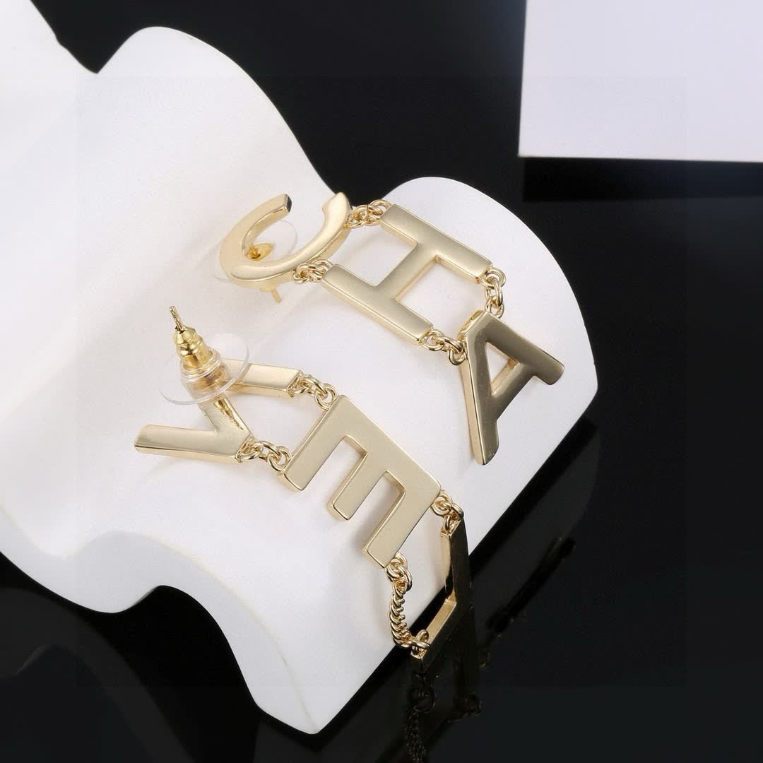 Chanel Logo Earrings