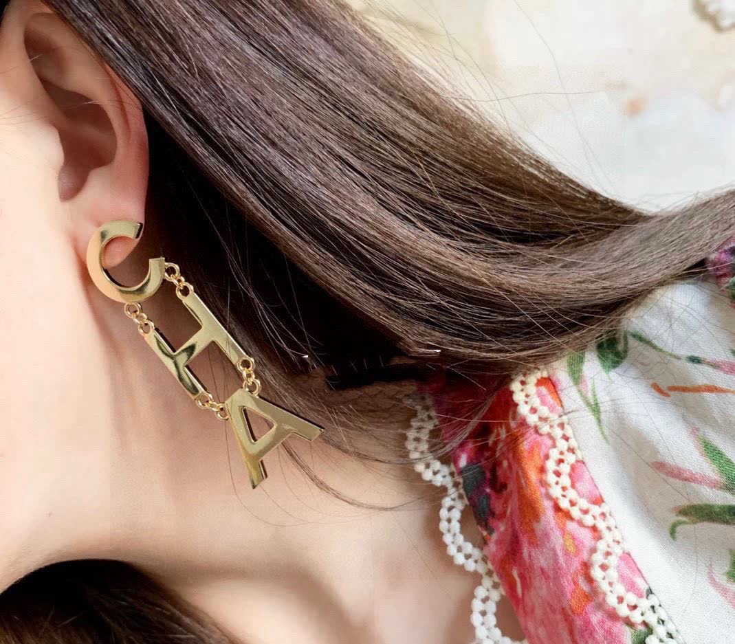 Chanel Logo Earrings
