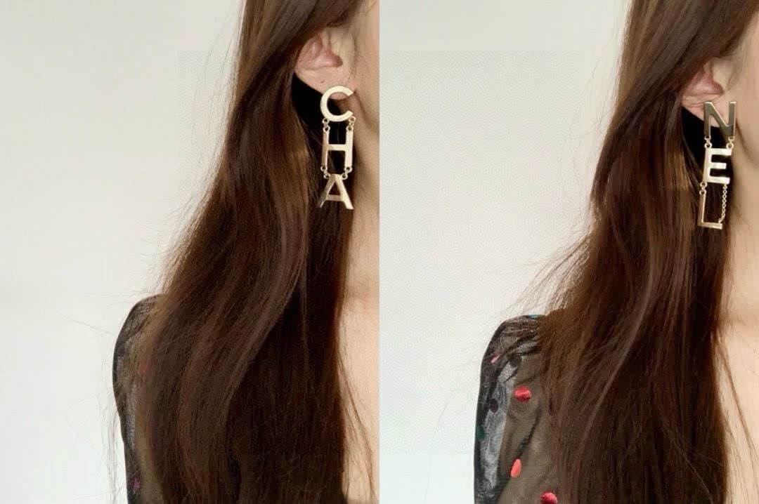 Chanel Logo Earrings
