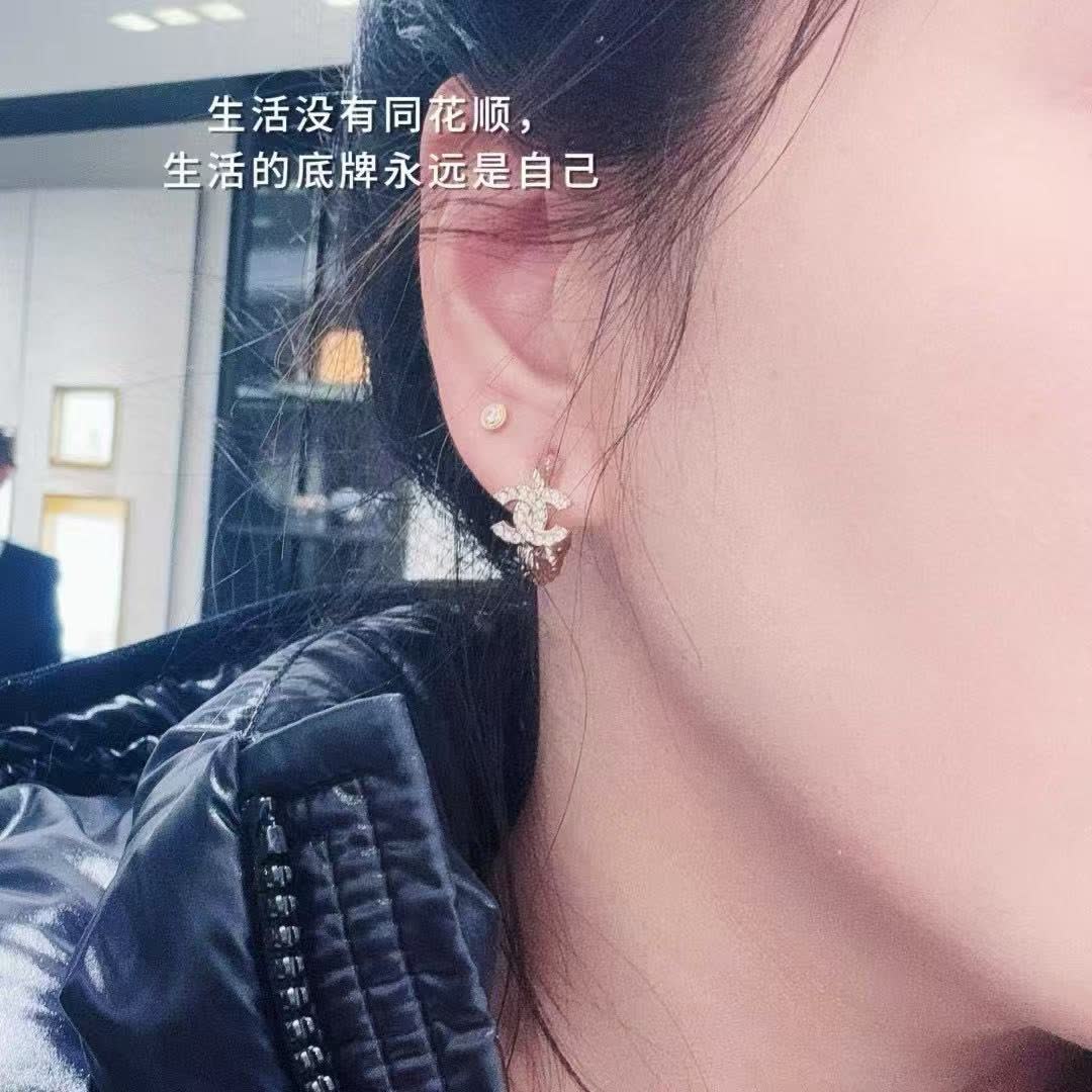 Chanel CC Logo Earrings