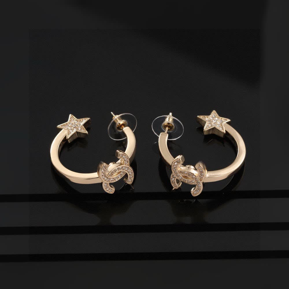 Chanel CC Star Earrings