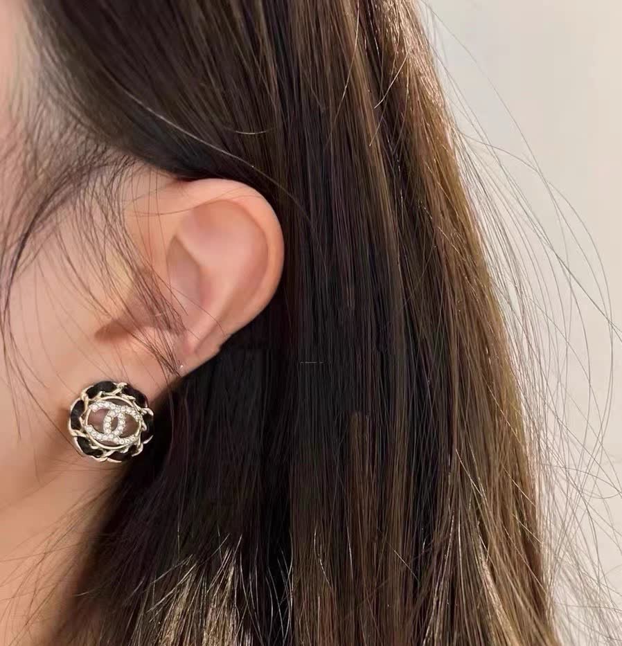 Chanel CC Logo Earrings