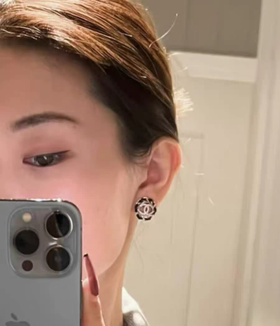 Chanel CC Logo Earrings