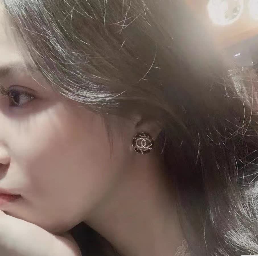 Chanel CC Logo Earrings