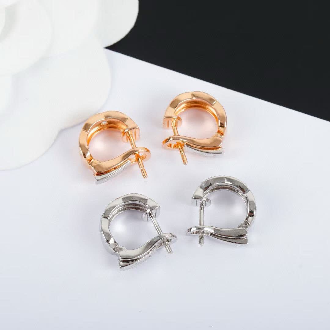 Chanel Elegant Diamond Stud Earrings
