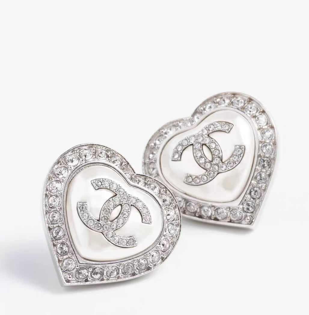 Chanel Heart Shaped Earrings Chanel Heart Shaped Earrings