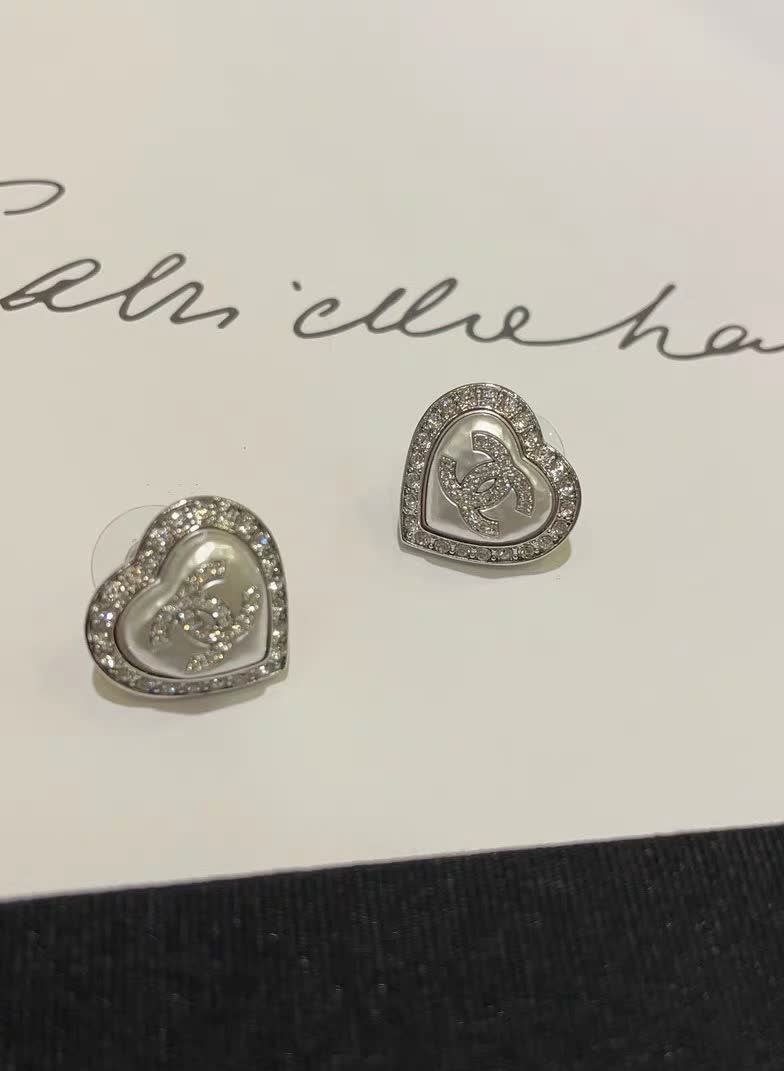 Chanel Heart Shaped Earrings