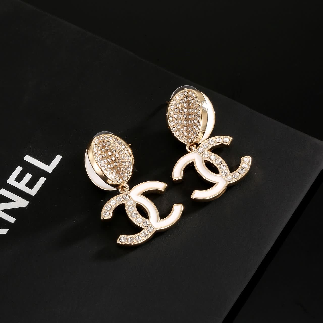 Chanel CC Logo Earrings