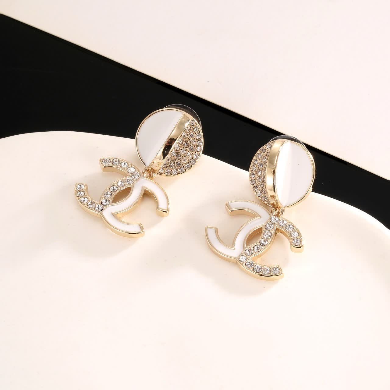 Chanel CC Logo Earrings