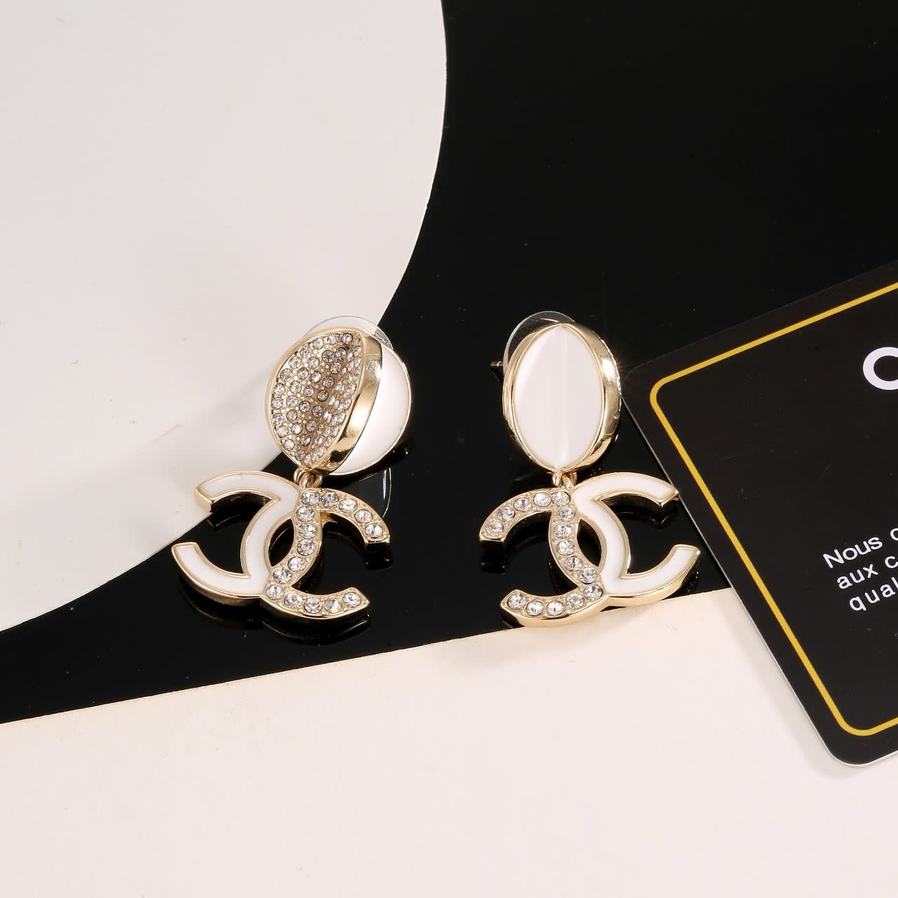 Chanel CC Logo Earrings