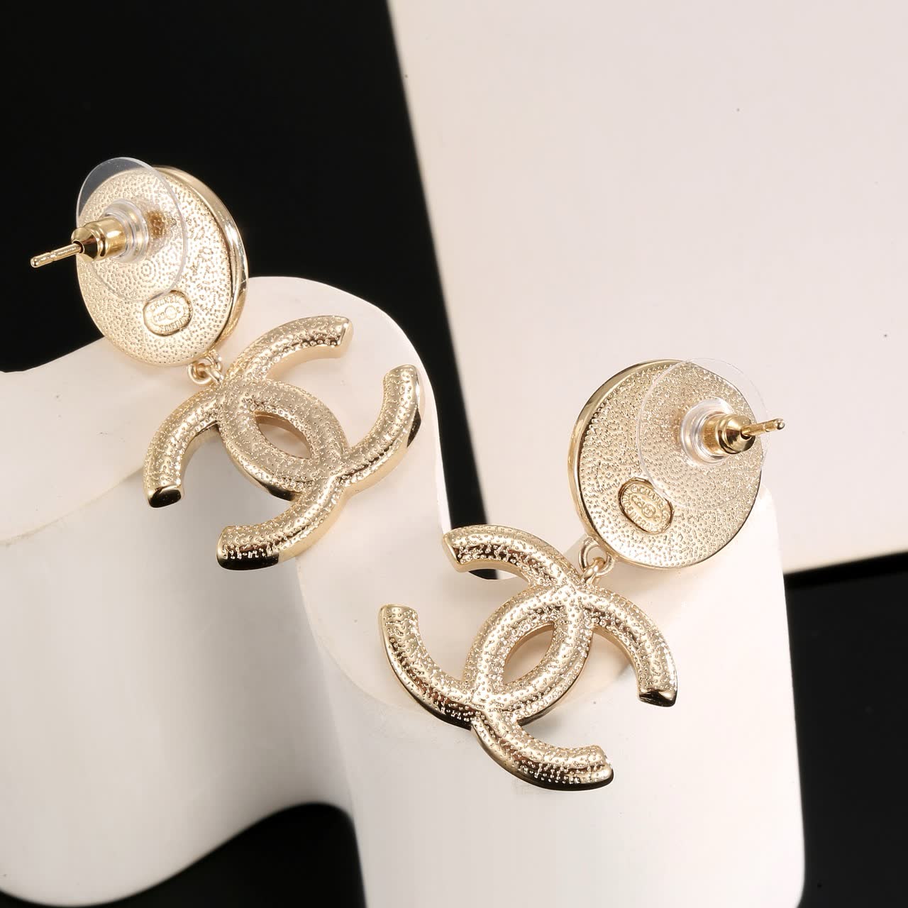 Chanel CC Logo Earrings