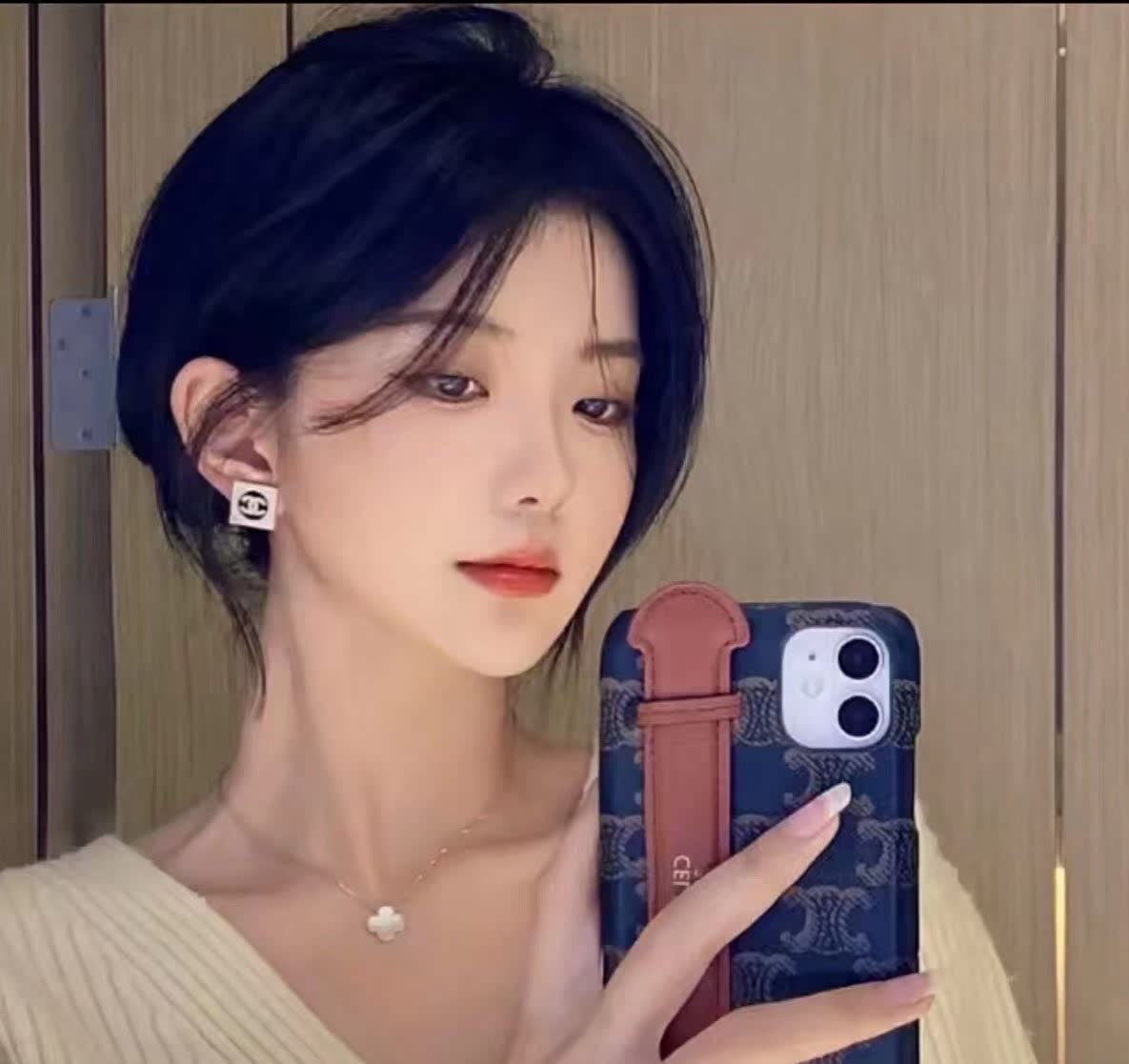 Chanel CC Logo Stud Earrings