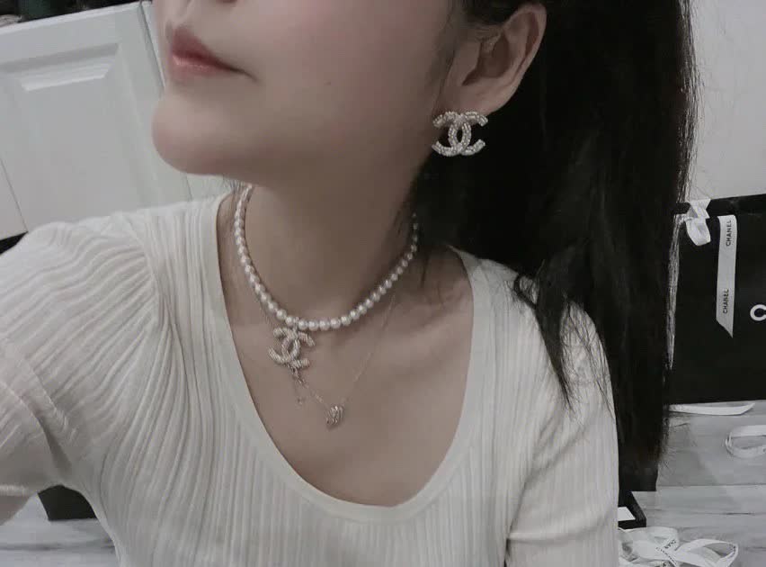 Chanel CC Logo Earrings