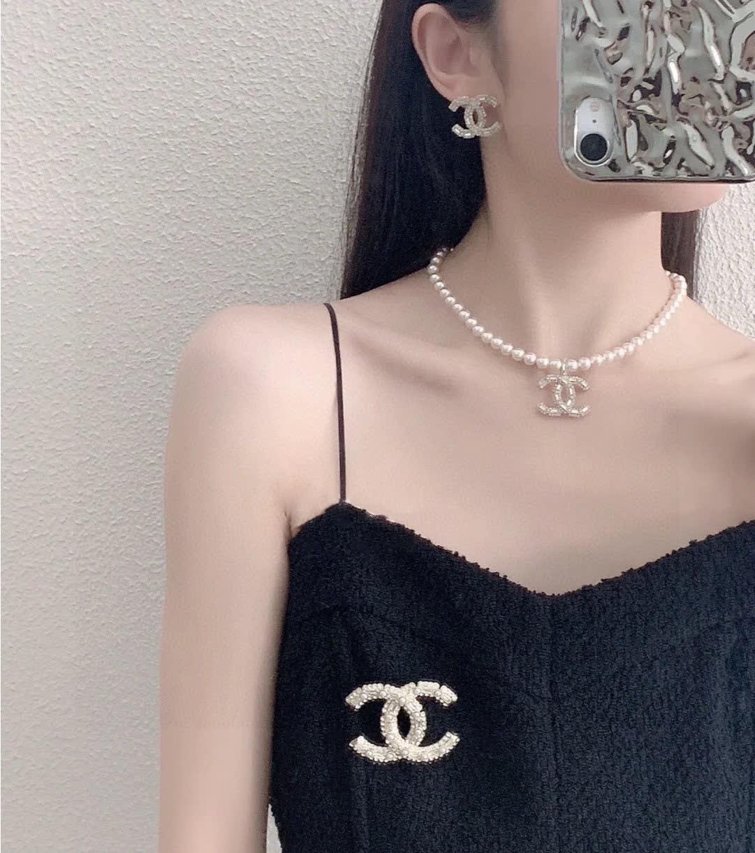 Chanel CC Logo Earrings