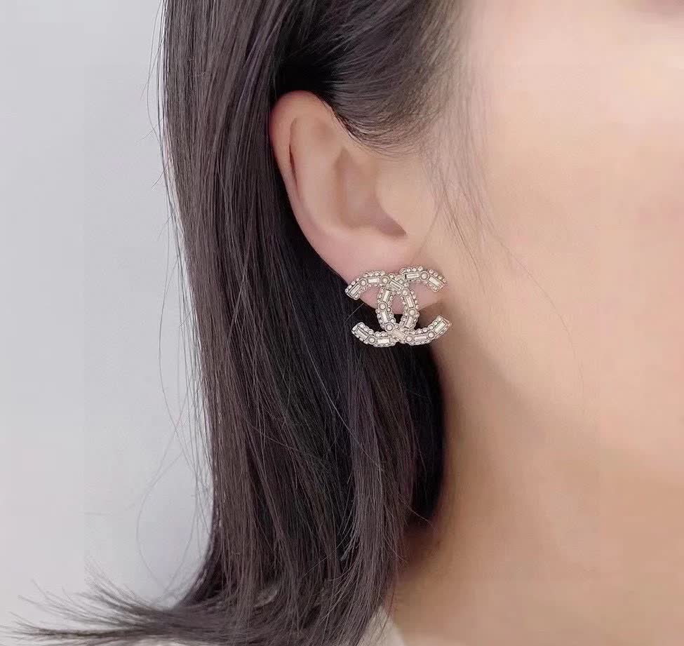 Chanel CC Logo Earrings