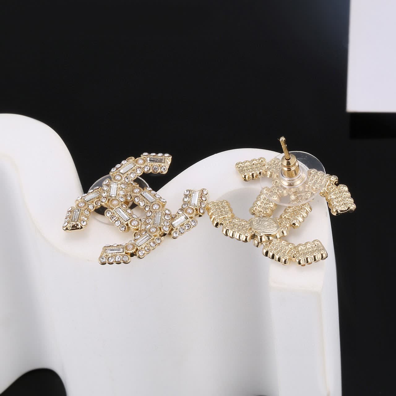 Chanel CC Logo Earrings