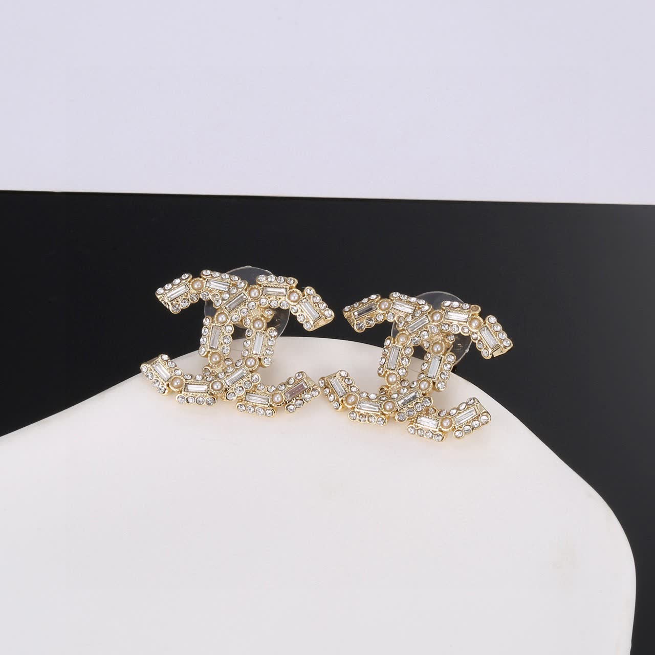 Chanel CC Logo Earrings